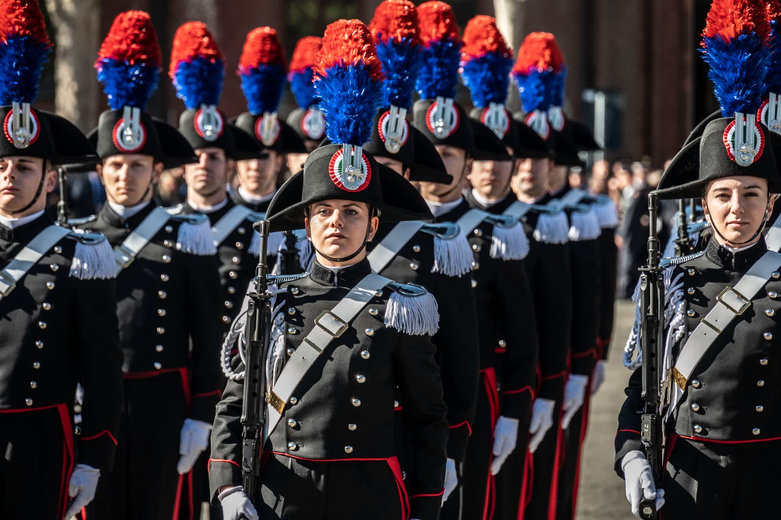 Carabinieri in dress uniform.