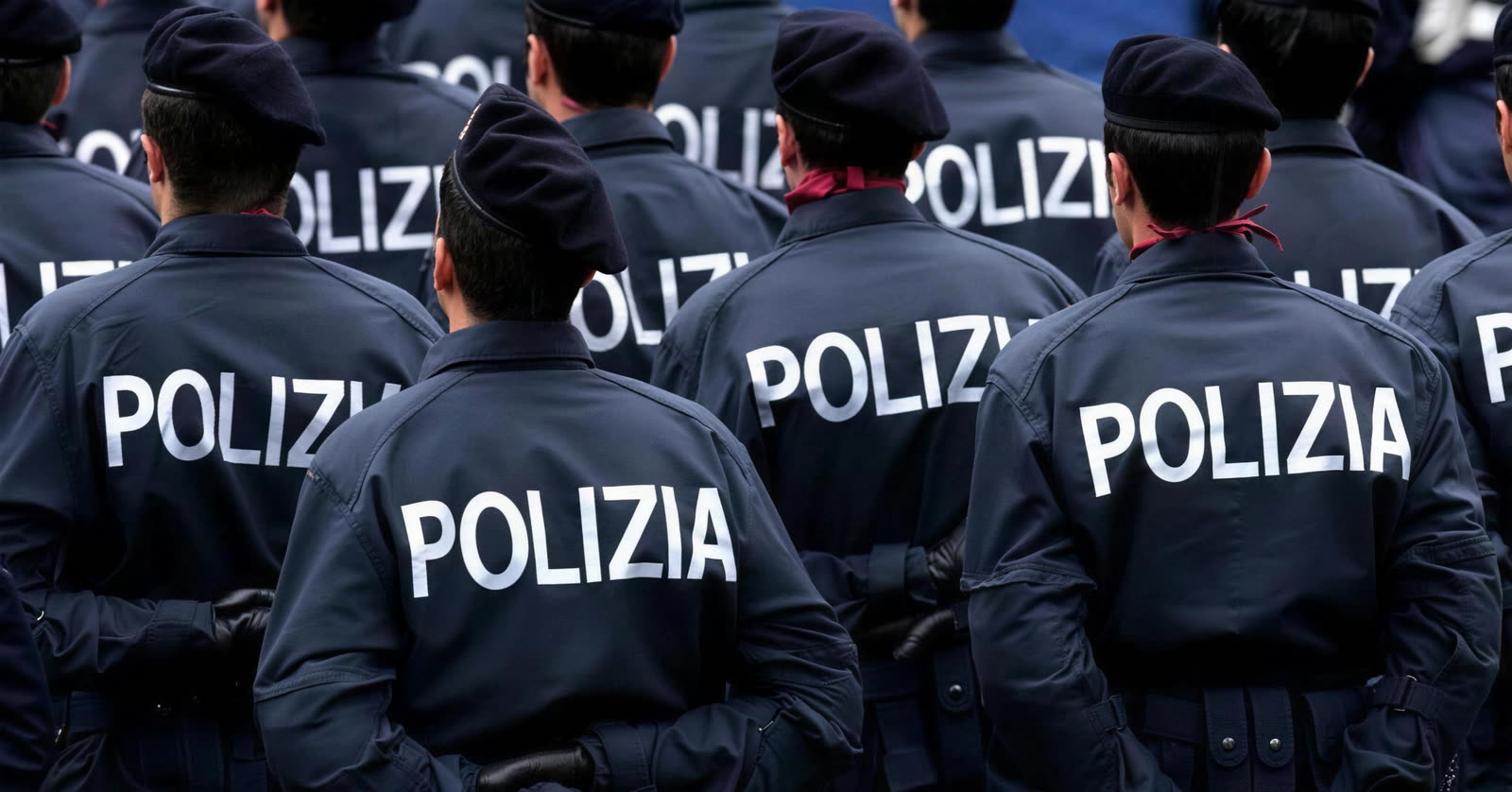Italian State Police officers.